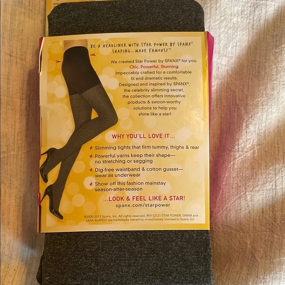 SPANX Heathered Gray Shaping Tights - Picture 4 of 8